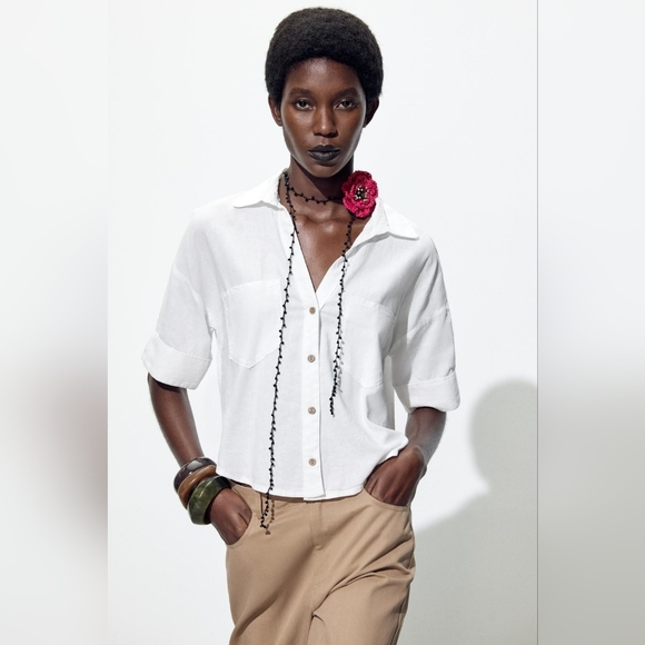 RAFFIA FLOWER NECKLACE - Picture 2 of 5